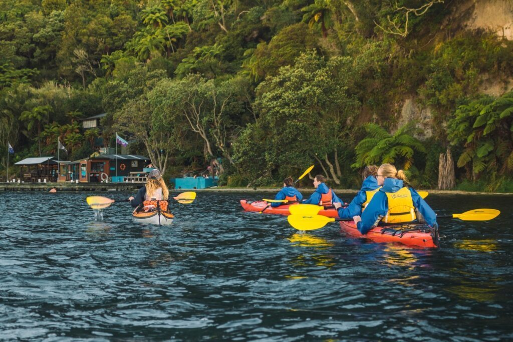 Waimarino Scenic Lake Rotoiti Kayak Tour | Paddling Towards the Lake Rotoiti Hot Pools