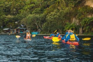 Waimarino Scenic Lake Rotoiti Kayak Tour | Paddling Towards the Lake Rotoiti Hot Pools